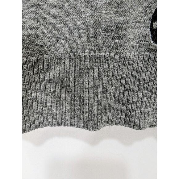 Chaser Gray Skull Knit Sweater Cotton Cashmere Size Small - Picture 5 of 6